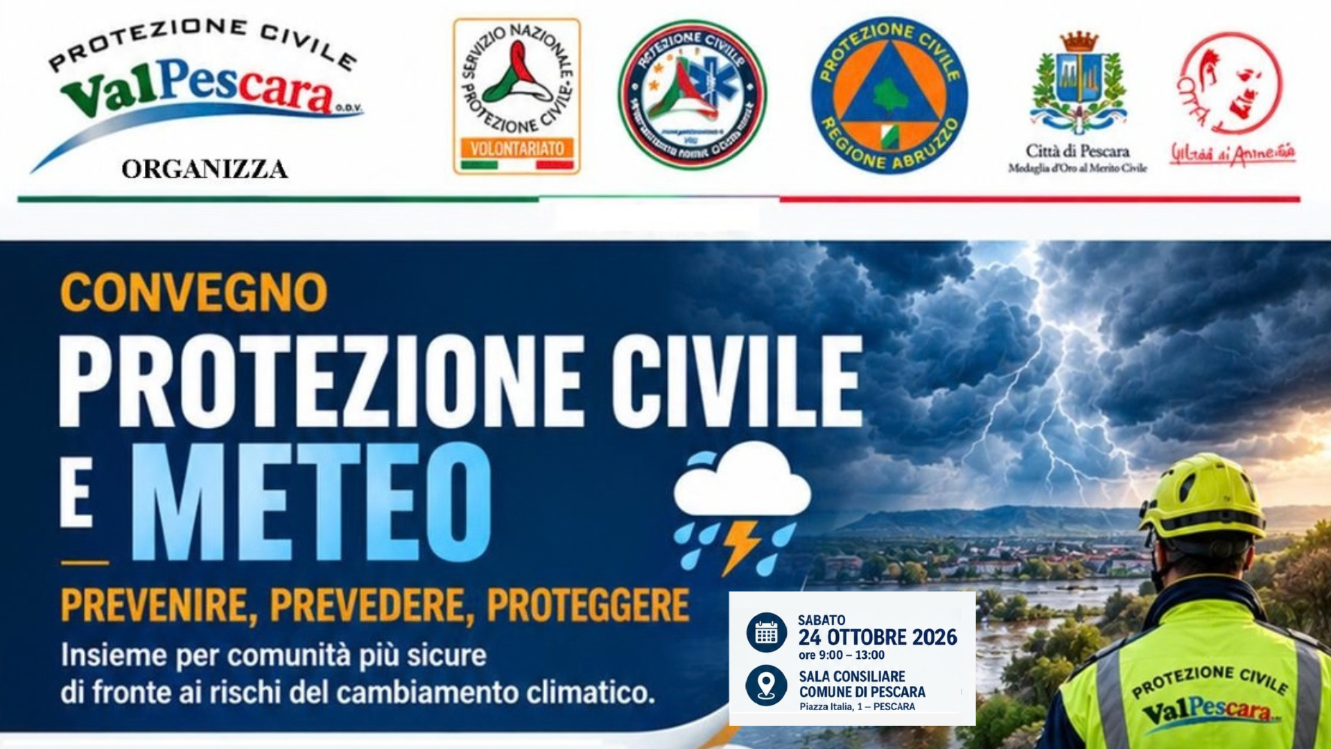 Protezione Civile e meteo: a Pescara esperti a confronto